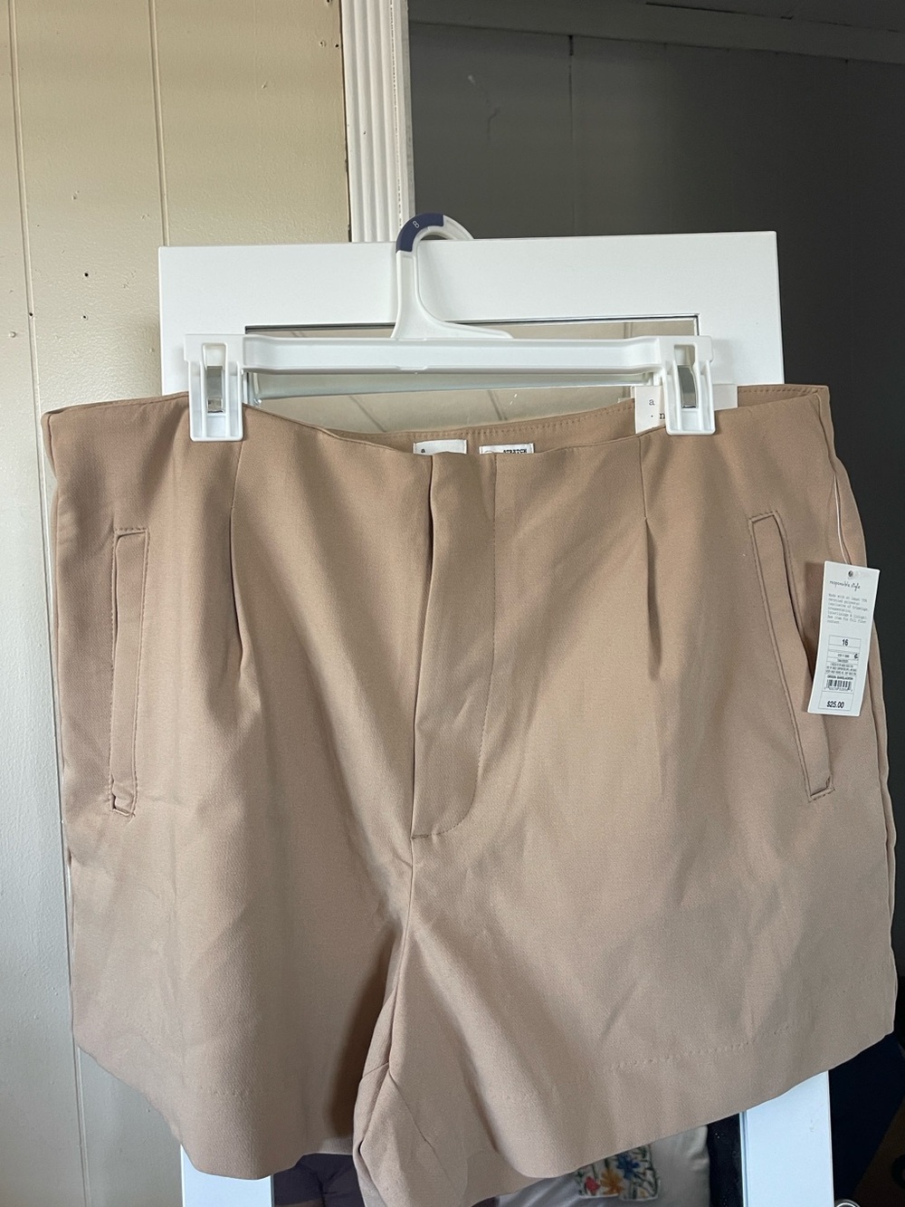 a new day Tan High-Rise Chino Shorts